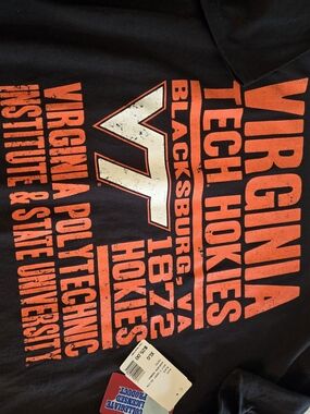 Virginia Tech Hokies Black Graphic Short Sleeve Tee Mens XL